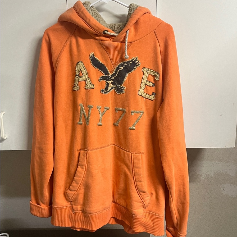 American Eagle Outfitters Orange Sherpa-Lined Jacket